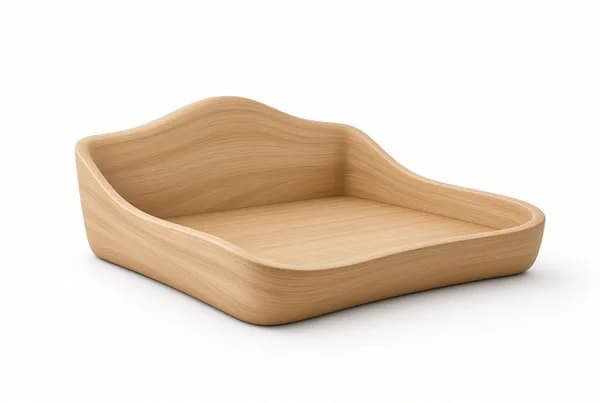 SCULPTURAL OAK 침대 프레임